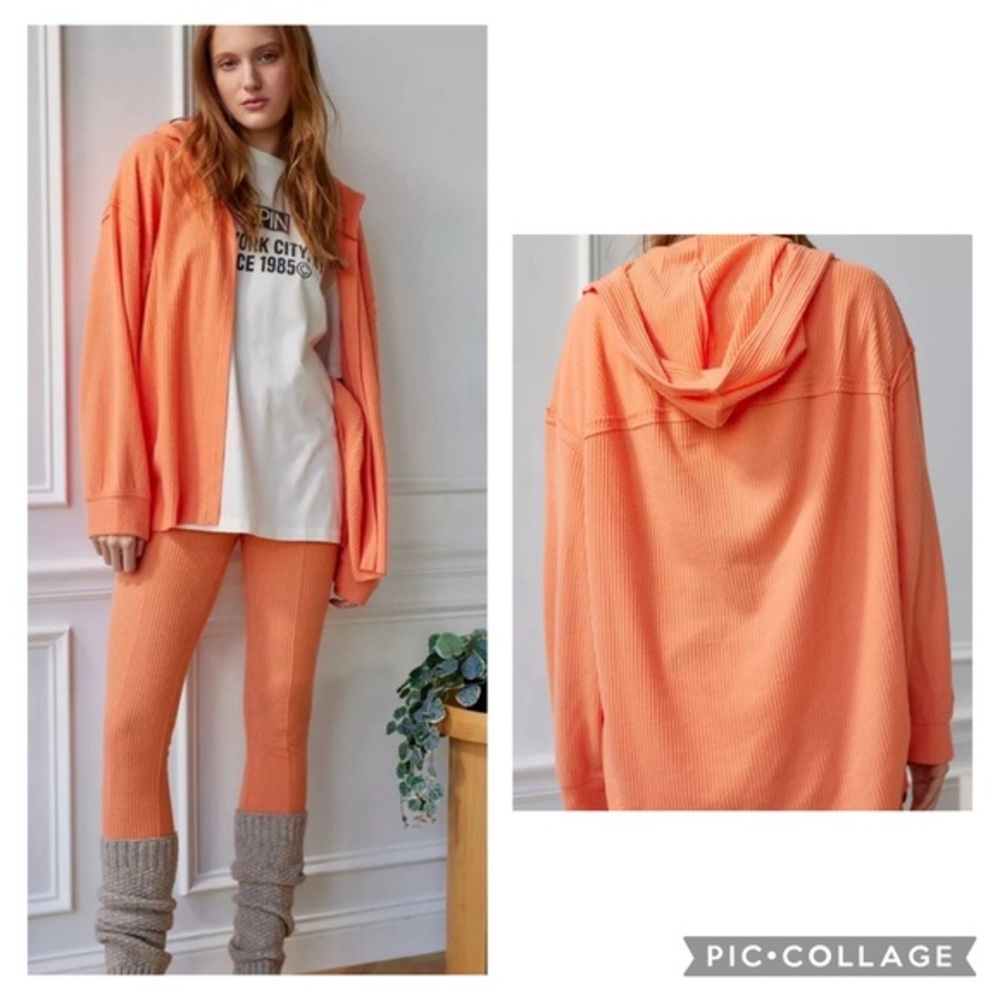 Urban Outfitters Out From Under Colette Open Front Hooded Cardigan Sz Small